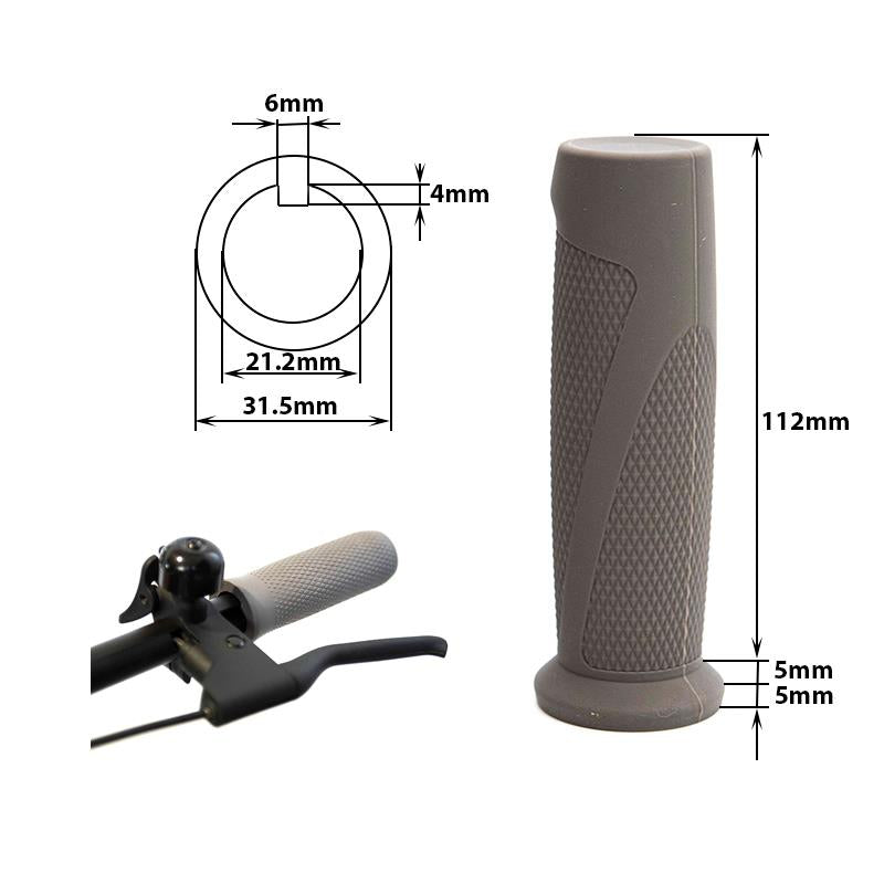 Puños de silicona grises para Ninebot series F y D - 2 uds