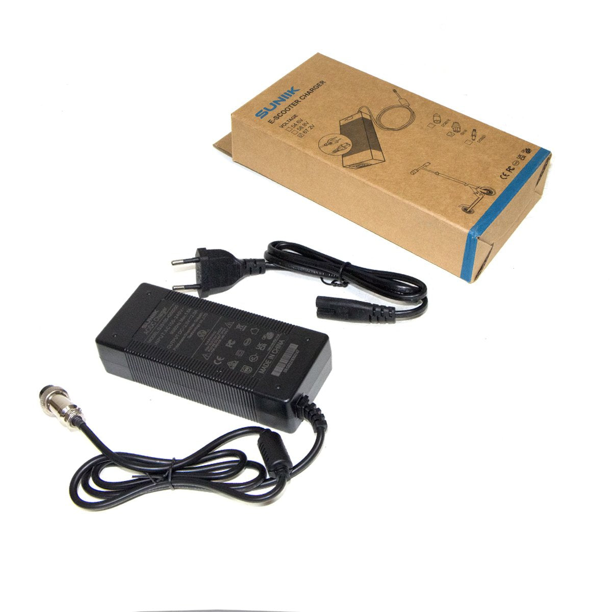 Cargador premium 67.2V 2A (conector 3 Pines GX16) 60V
