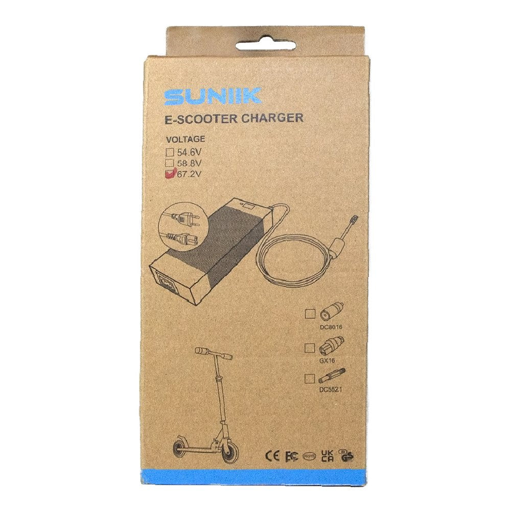 Cargador premium 67.2V 2A (conector 3 Pines GX16) 60V
