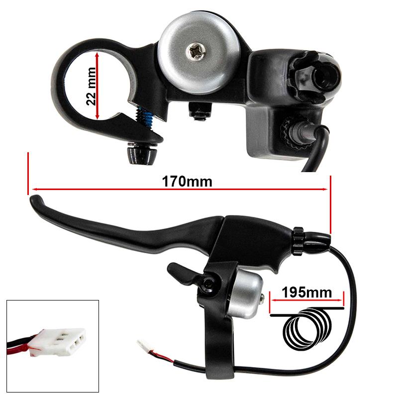 Maneta de freno con sensor, tensor y timbre L para Cecotec Outsider / Bongo serie A