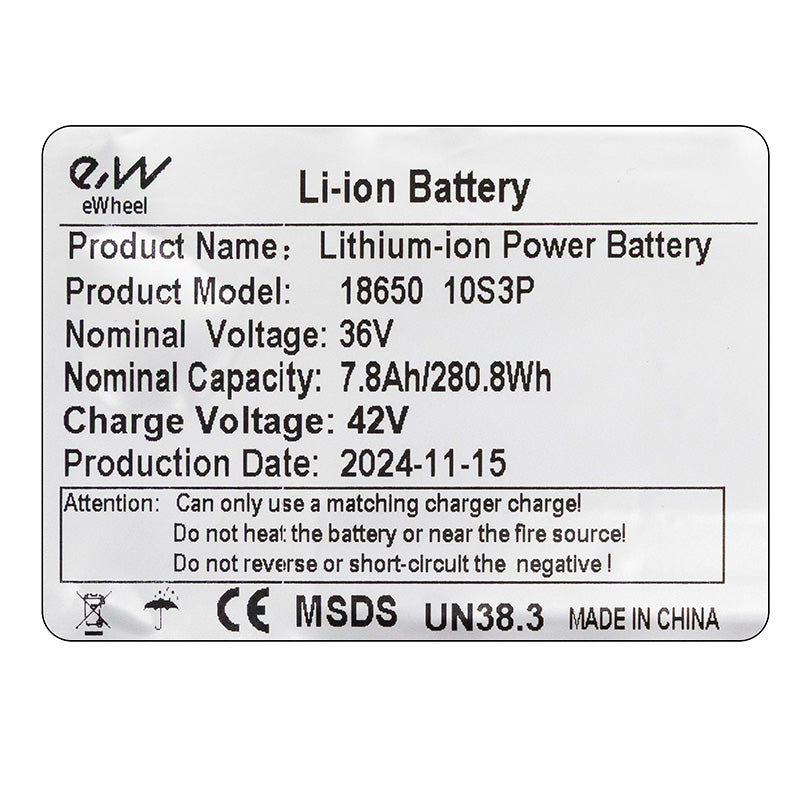 Batería 36v 7,8 A/h para Xiaomi M365/1S/Essential/MI3 [Ewheel]