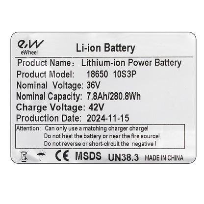 Batería 36v 7,8 A/h para Xiaomi M365/1S/Essential/MI3 [Ewheel]