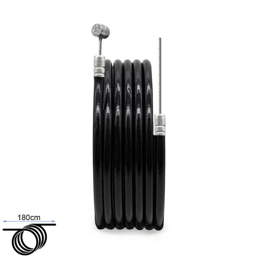 Camisa y cable de freno negro 1,80m