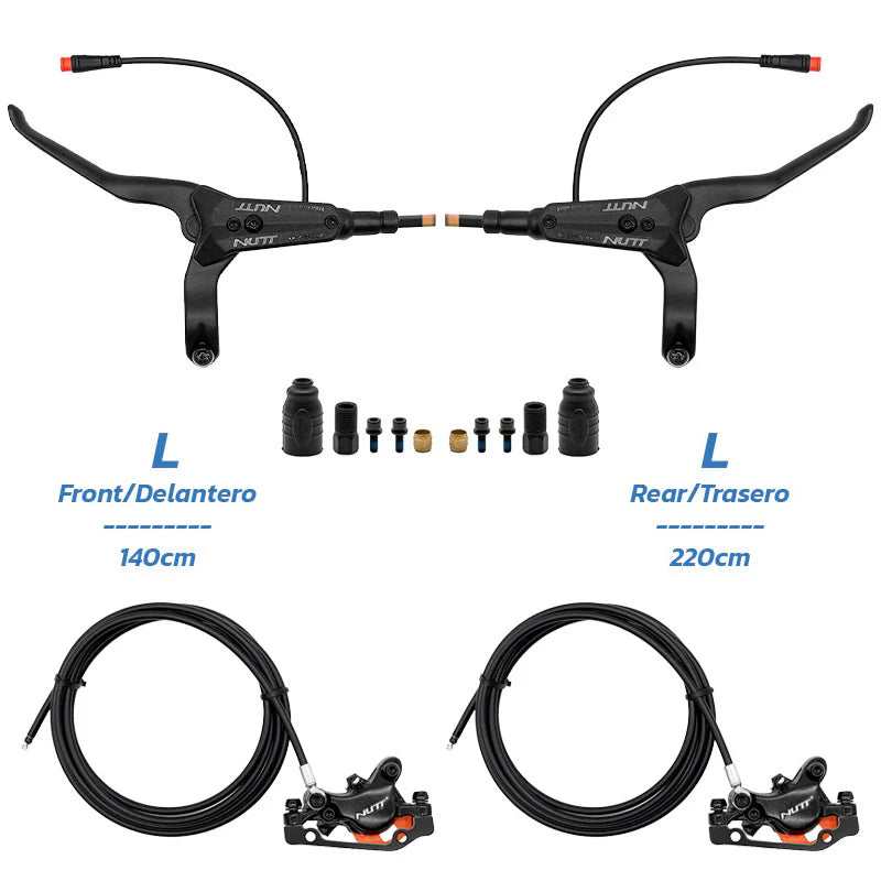 Kit de freno hidráulico negro A5-D Delantero L trasero L [NUTT]