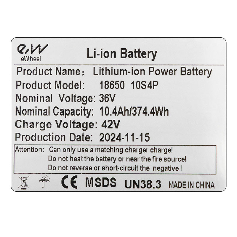 Batería externa 36V 10,4 A/h  [Ewheel]