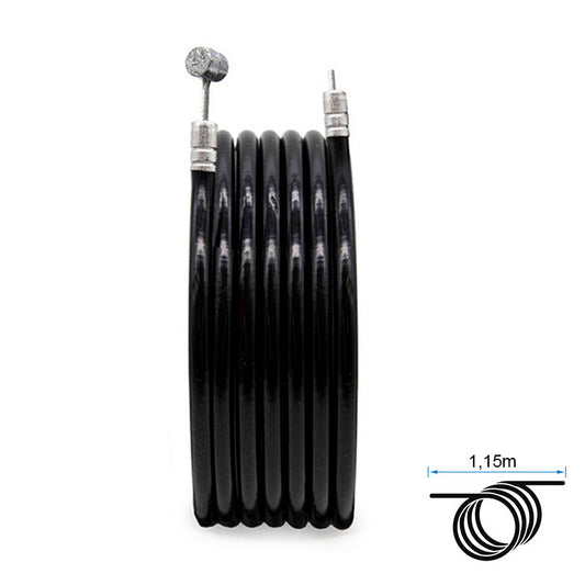 Camisa y cable de freno negro 1,15m