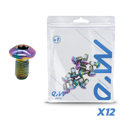 Tornillo multicolor M5x10 para discos de freno - 12 uds