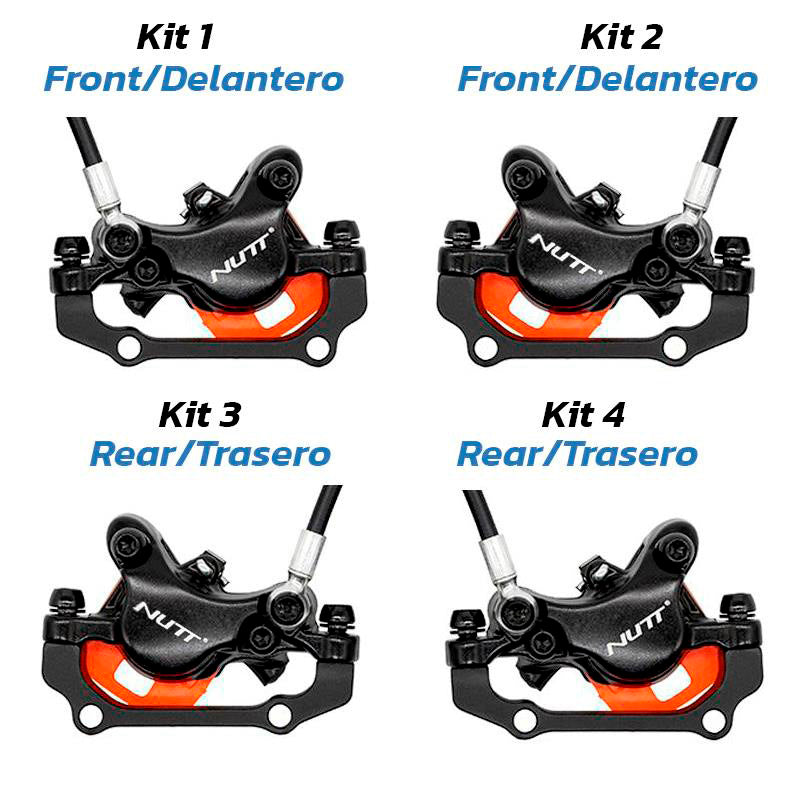 Kit de freno hidráulico negro A5-D Delantero L trasero R [NUTT]