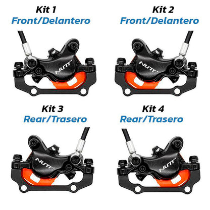 Kit de freno hidráulico negro A5-D Delantero L trasero R [NUTT]