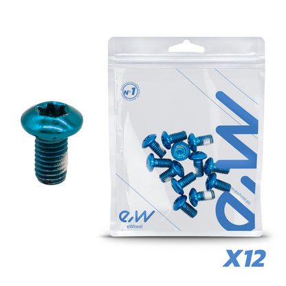 Tornillo azul M5x10 para discos de freno - 12 uds