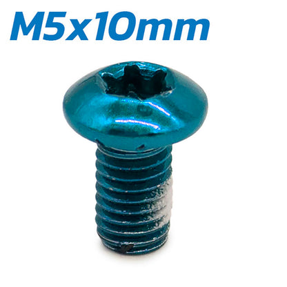 Tornillo azul M5x10 para discos de freno - 12 uds