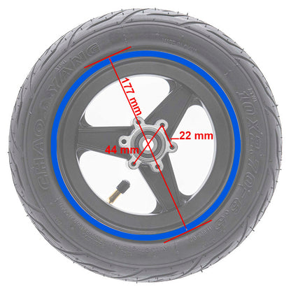 Llanta de 6,5" y bisel 47mm azul para Smartgyro Speedway & Rockway