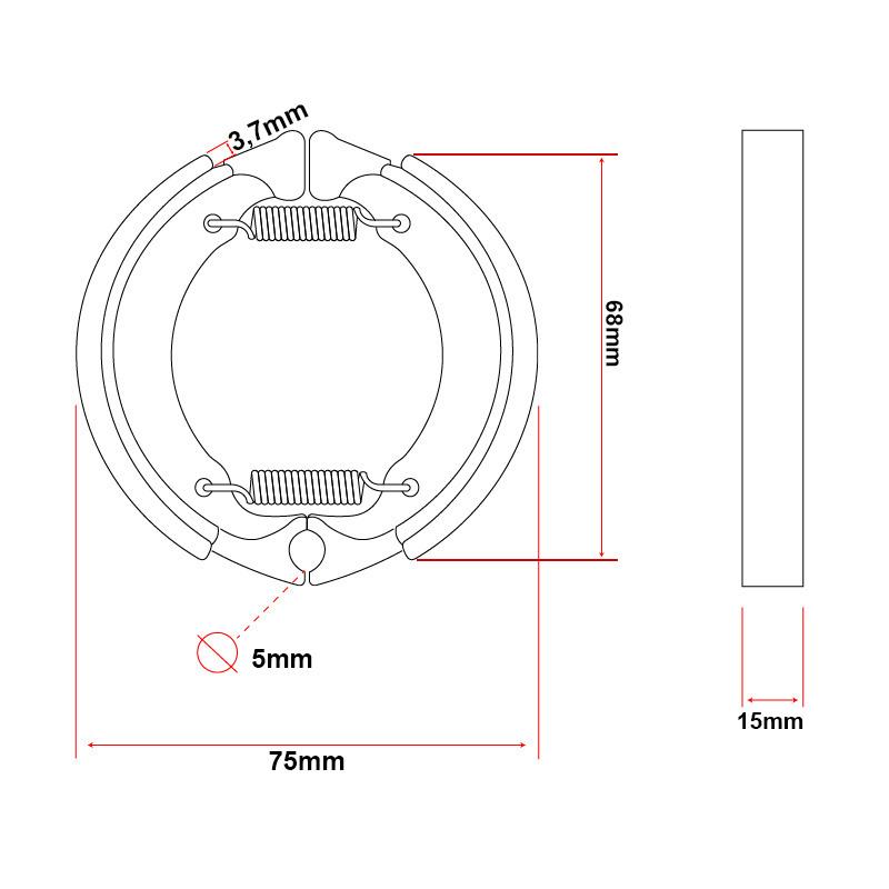 Pastilla de freno de tambor para Mi3 lite/Mi4 lite/Motus Scooty 10