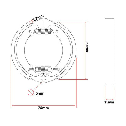Pastilla de freno de tambor para Mi3 lite/Mi4 lite/Motus Scooty 10