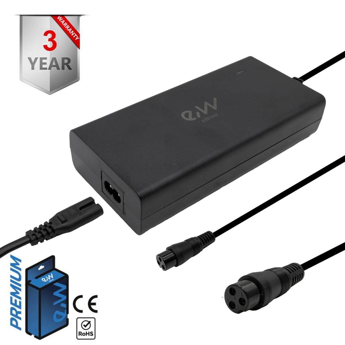 Cargador premium 48v (salida 54,6v) 2A conector Gx16 [Ewheel]