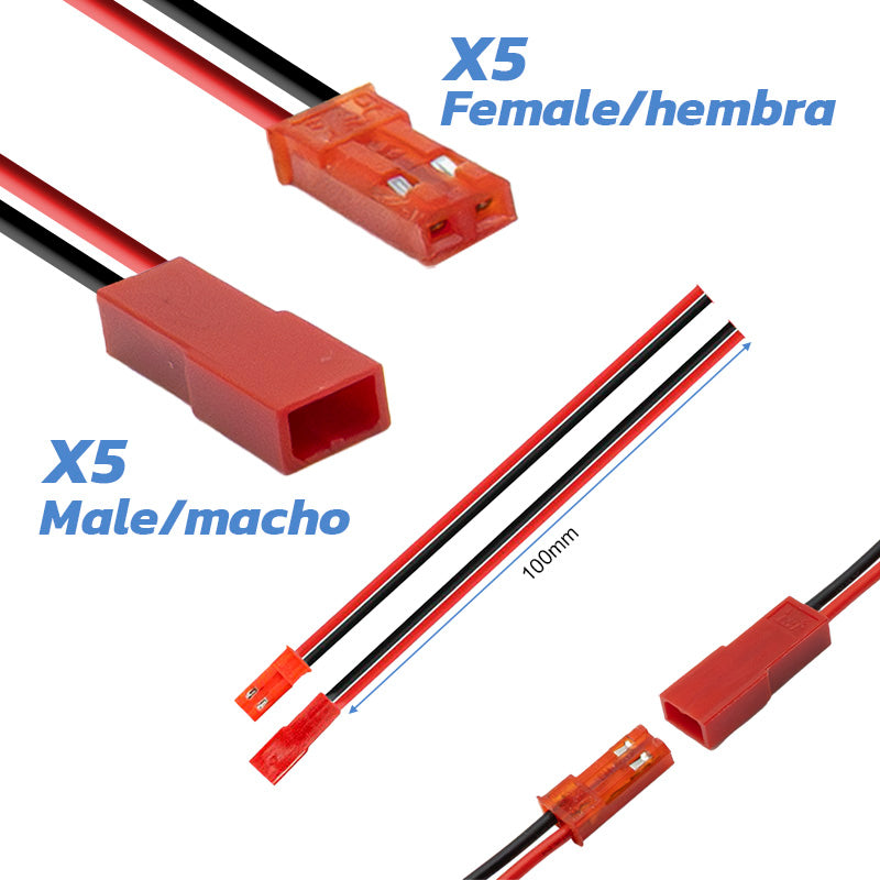 Conector JST con cable - 5M/5F