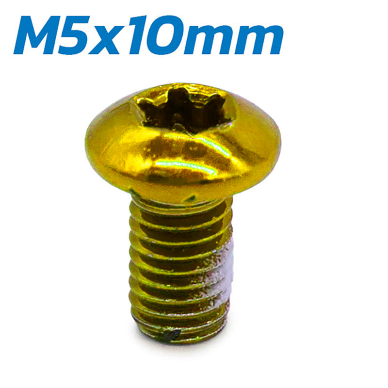 Tornillo amarillo M5x10 para discos de freno - 12 uds