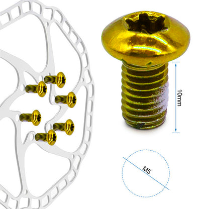 Tornillo amarillo M5x10 para discos de freno - 12 uds