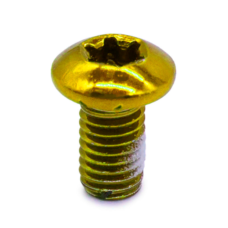 Tornillo amarillo M5x10 para discos de freno - 12 uds