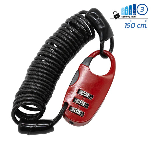 Candado de cable con contraseña - 1,5M - LCK-035