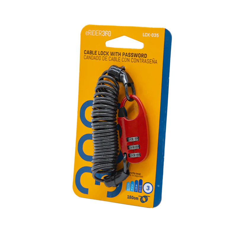 Candado de cable con contraseña - 1,5M - LCK-035