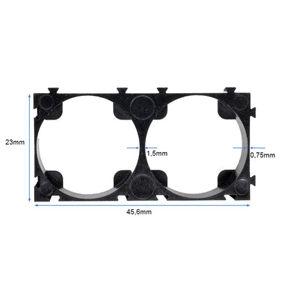 Soporte baterías 21700 1x2 - 10 uds