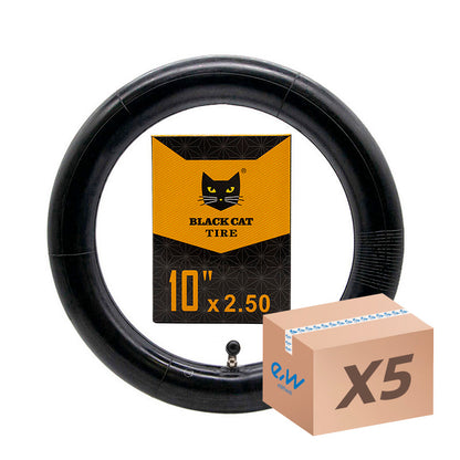 Cámara de aire 10x2,5 Black Cat - válvula curva 90x90 -5uds