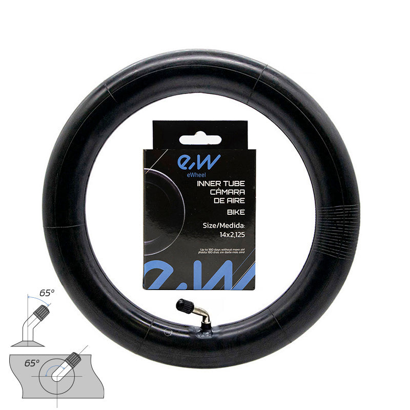 Cámara de aire 14X2,125 VC 65ºx65º Ewheel
