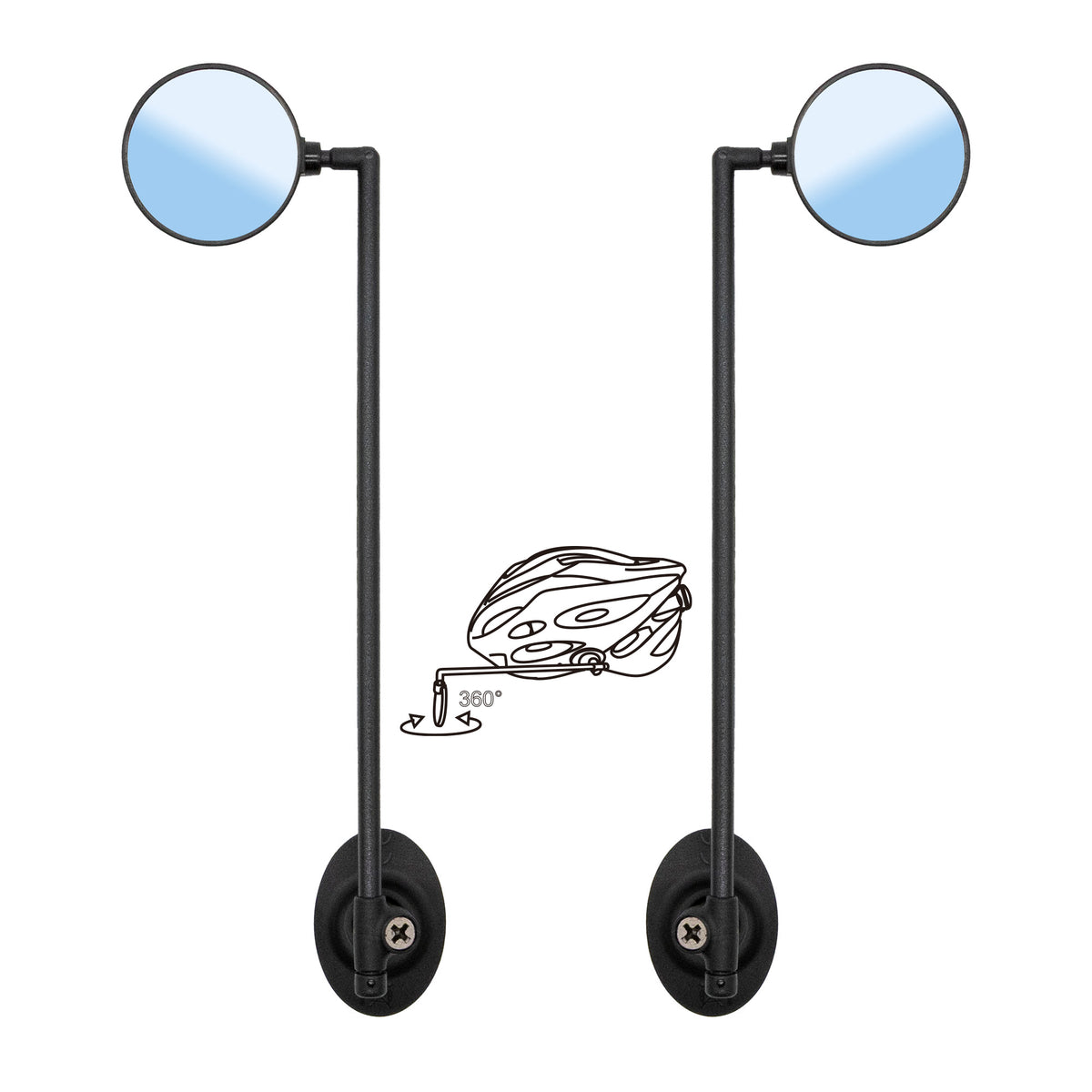 Espejo retrovisor lateral EWR002 para casco - ajustable y desmontable