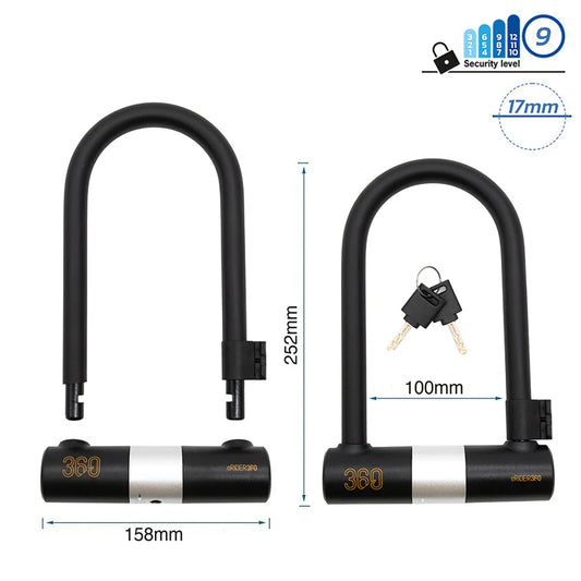 Candado en U de llave EWLK021 negro