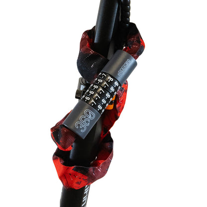 Candado de contraseña EWLK022 funda tela roja