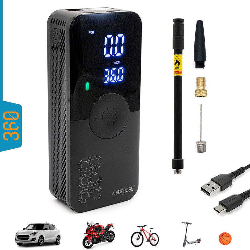 AIR-002 Inflador eléctrico premium portátil función Power Bank