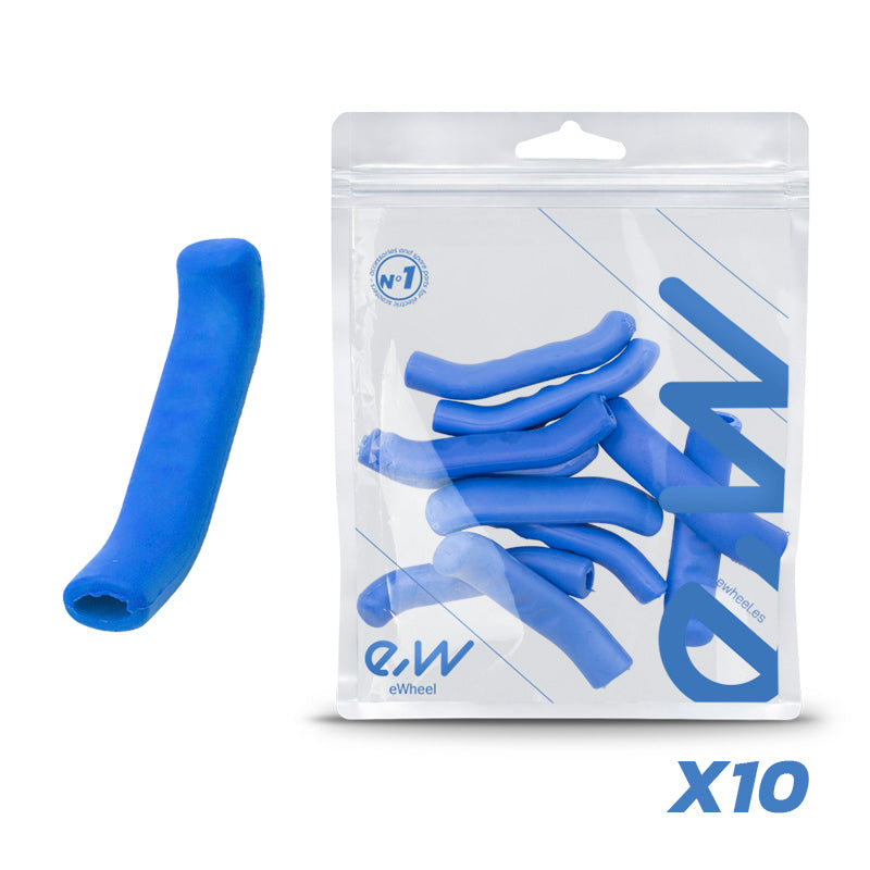 Embellecedor de silicona para maneta freno azul -10uds