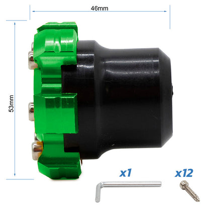 Protector decorativo anticaídas para eje motor o llanta EWTB-006 verde