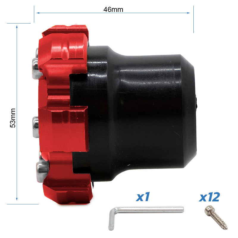 Protector decorativo anticaídas para eje motor o llanta EWTB-006 rojo