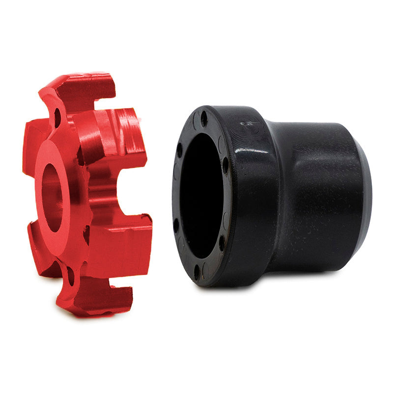 Protector decorativo anticaídas para eje motor o llanta EWTB-006 rojo