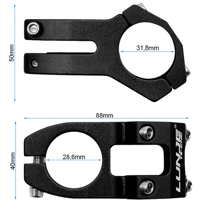 Potencia para manillares de 31,8mm EWPM-001 negro