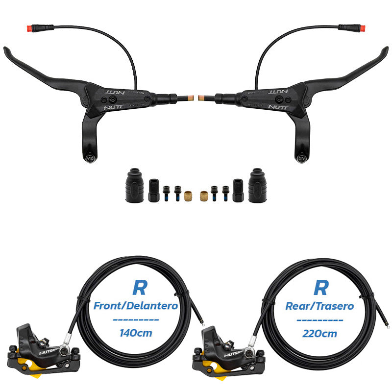 Kit de freno hidráulico negro Y5 Delantero R trasero R [NUTT]