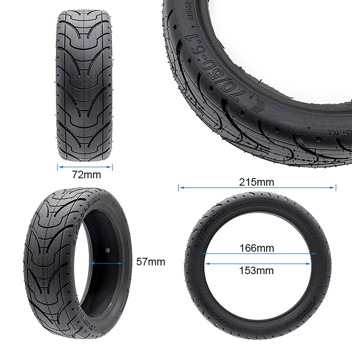 Neumático tubeless 70/50-6,1 Cityroad [Xuancheng]