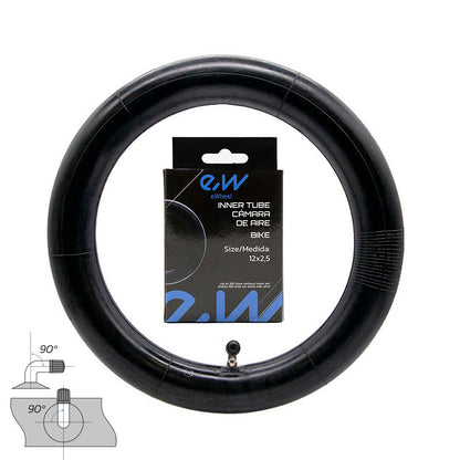 Cámara de aire 12x2,5 válvula curva 90ºx90º [Ewheel]