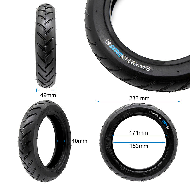 Neumático tubeless 9x2 [EWHEEL PANTHERURBAN runflat] - negro