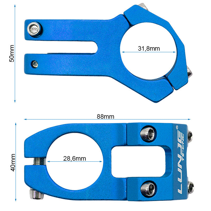 Potencia para manillares de 31,8mm EWPM-001 azul