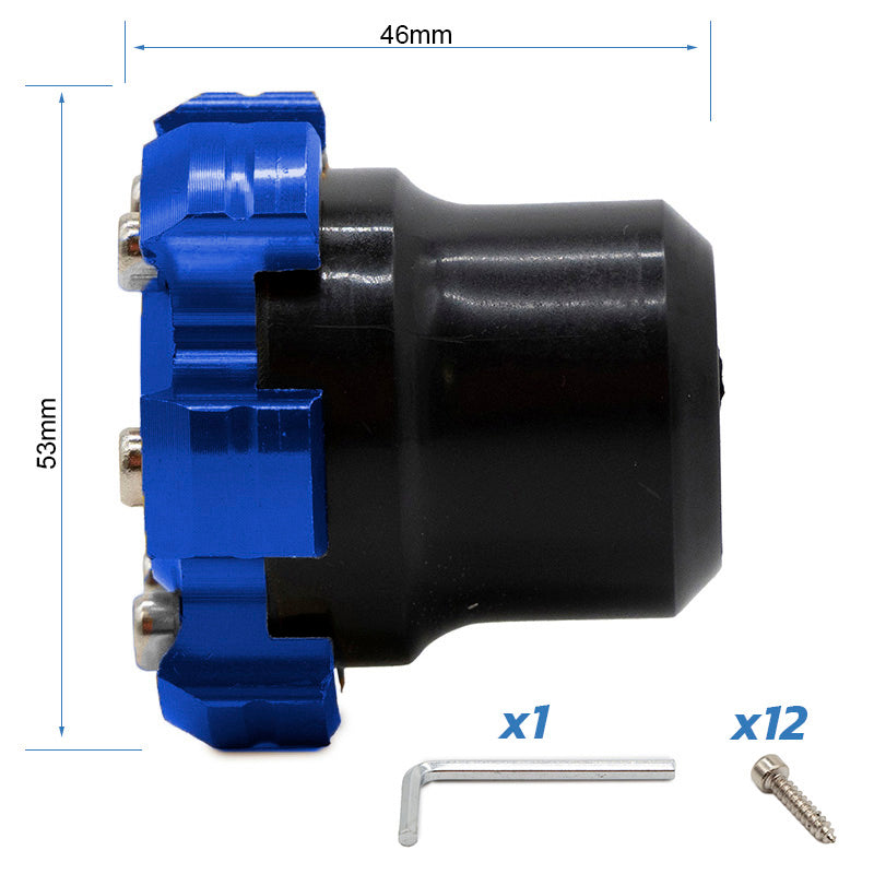 Protector decorativo anticaídas para eje motor o llanta EWTB-006 azul