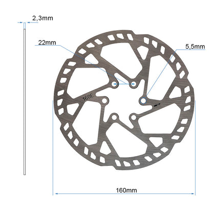 Disco de freno EWD004 - 160mm (2,3mm de grosor)
