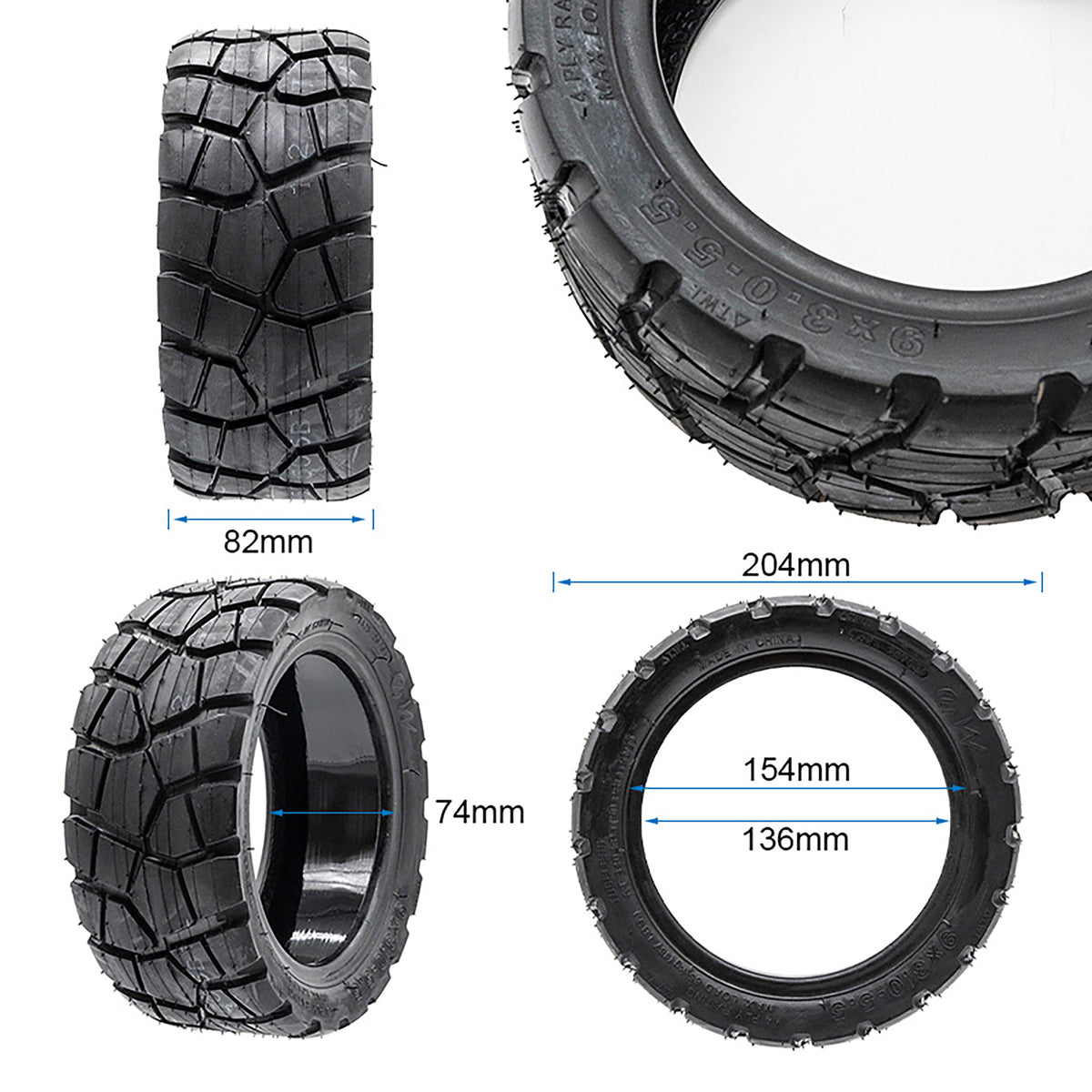 Neumático tubeless offroad 9x3-5,5 EWHEEL RHINOTRACK con gel antipinchazos