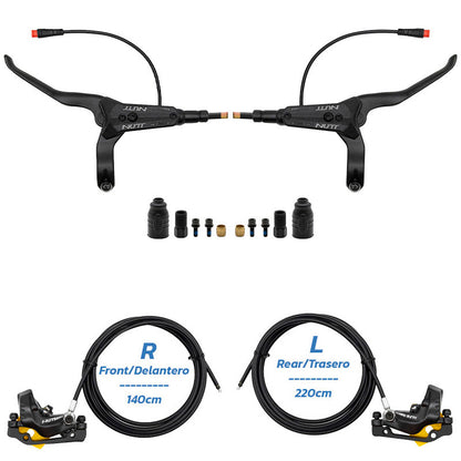 Kit de freno hidráulico negro Y5 Delantero R trasero L [NUTT]