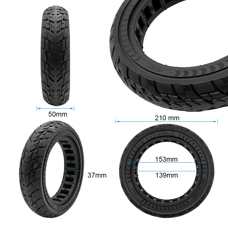 Rueda maciza offroad 8,5x2 (50/75-6,1) negro