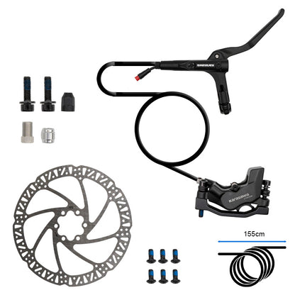Karasawa Kit freno hidráulico trasero - 4 pistones  -1,55m - Disco 180
