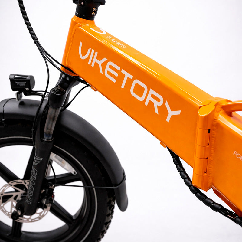 BRAVE - Fatbike plegable - Naranja/Gris