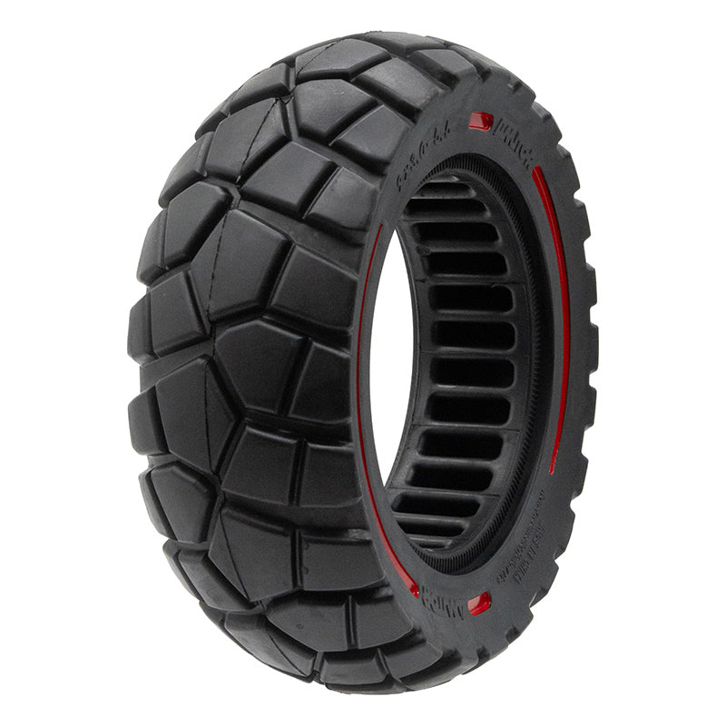 Rueda maciza 9x3-5,5 línea roja-negra [Amitor]
